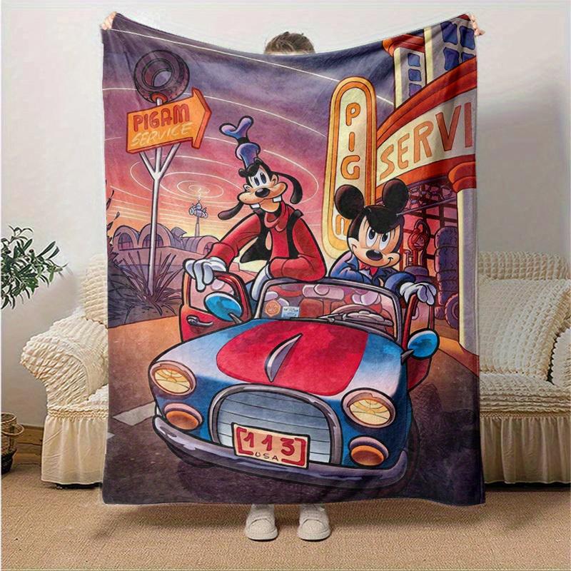 1pc, Home Decor: Mickey and Goofy's Adventure Blanket Gift for Bedroom, Living Room, Travel, Camping, Car