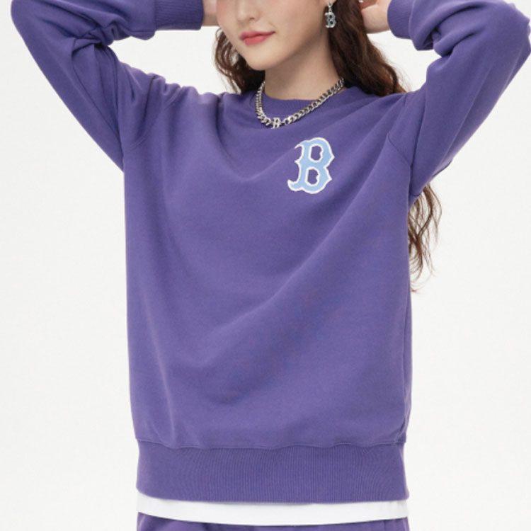 MLB Sweatshirts Unisex Purple Crew Neck Moderate Regular 3AMTL0114-43NYL