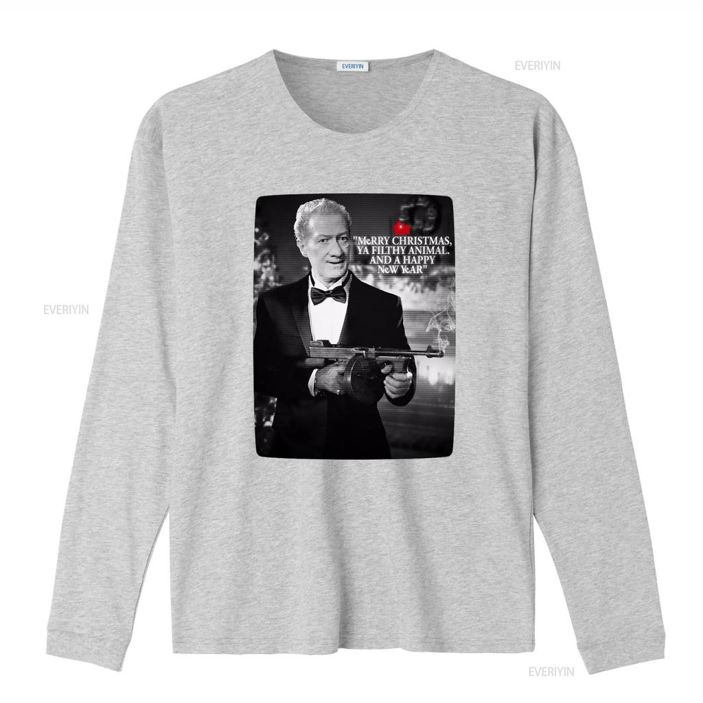 Home Alone Merry Christmas You Filthy Animal Happy New Year T Shirt 9910 Vintage Washed Homme Casual Stylish Designer Clothes