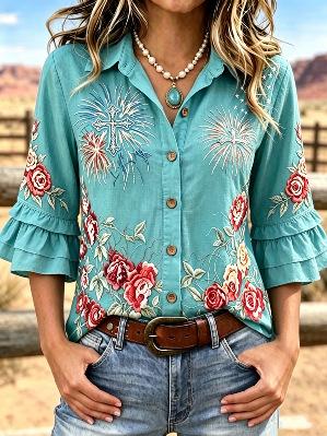 Dubbele manchet POLO kraag dames top Europese en Amerikaanse nieuwe mode casual kleding temperament forensische casual