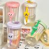 High Temperature Resistant and Anti Drop Plastic Cup for Tea Separation, Student Straw Cup, Portable Handle Water Cup
