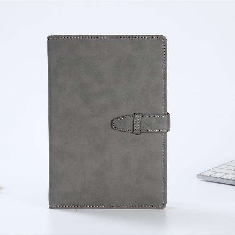 Customizable Color-Changing PU Leather Business Notebook with Buckle - B5 Size