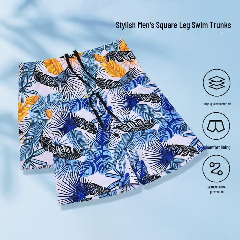 Men's Printed Loose Swim Trunks