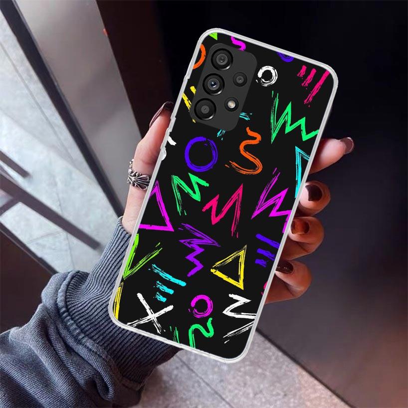 Simple Pattern Graffiti Phone Case For Samsung Galaxy A17 A16 A15 A14 A13 A57 A56 A55 A54 A53 A37 A36 A35 A34 A33 A26 A25 A24 A2