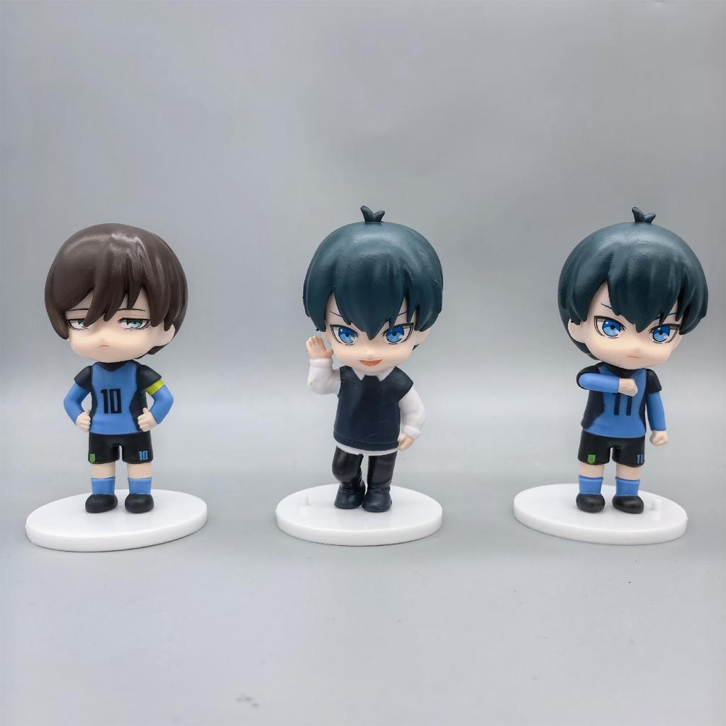 6ps Universal 3.9 Inch Cartoon Figurine, Suitable For Home Décor, Car Dashboard Decoration, Cute Collectibles, Or Gaming Character Statues.