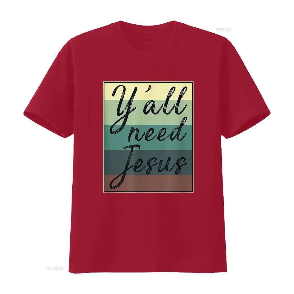 Ihr Alle Braucht Jesus T-Shirt vintage gewaschen leicht lässig bequem stilvoll Mode Designer Kleidung atmungsaktiv Grafik Mann