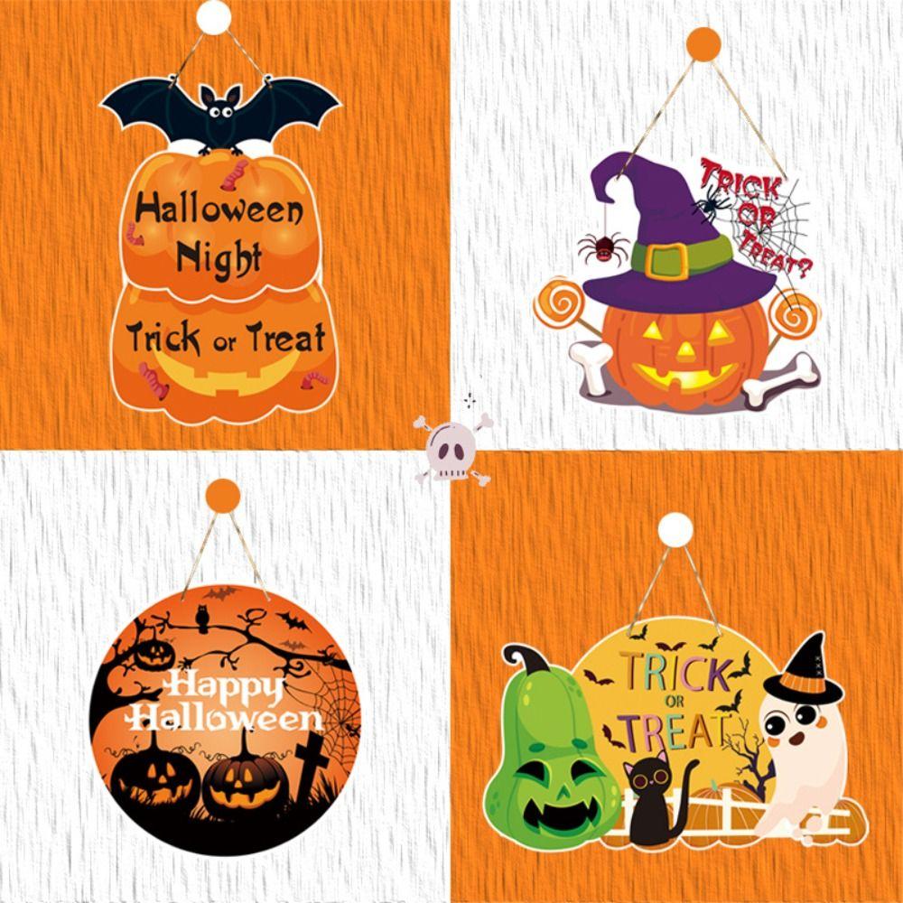 Ghost Haunted House Pull Flags Pumpkin Ghost Garden Banner Funny Halloween Flags Party Supplies