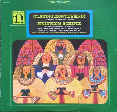 LP Record CLAUDIO MONTEVERDI / HEINRICH SCHÜT - Magnificat / Deutsches Magnificat;  H71134 NONESUCH 1967 US Classical Used