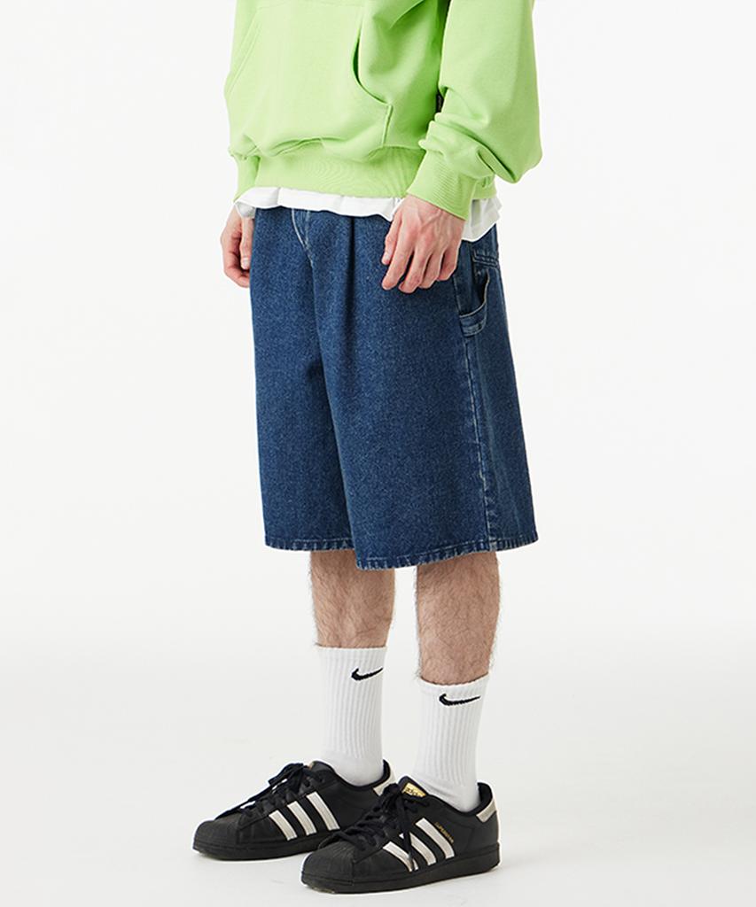 URBANAGE [2Pack] Bermuda Carpenter Denim Shorts (3 Colors)