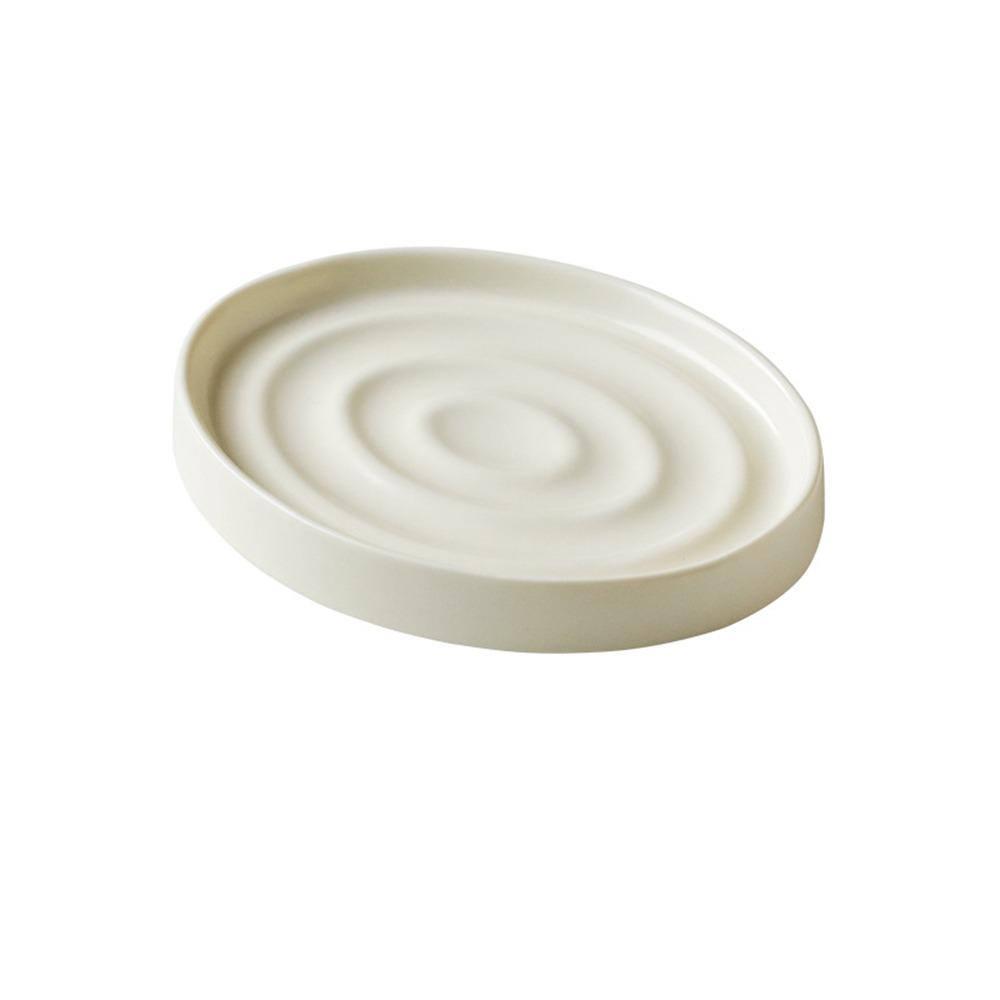 Desktop Shelving Ins Ceramic Soap Dish Nordic Solid Color Drain Rack European Style Simple Sink Surface Shelf Household