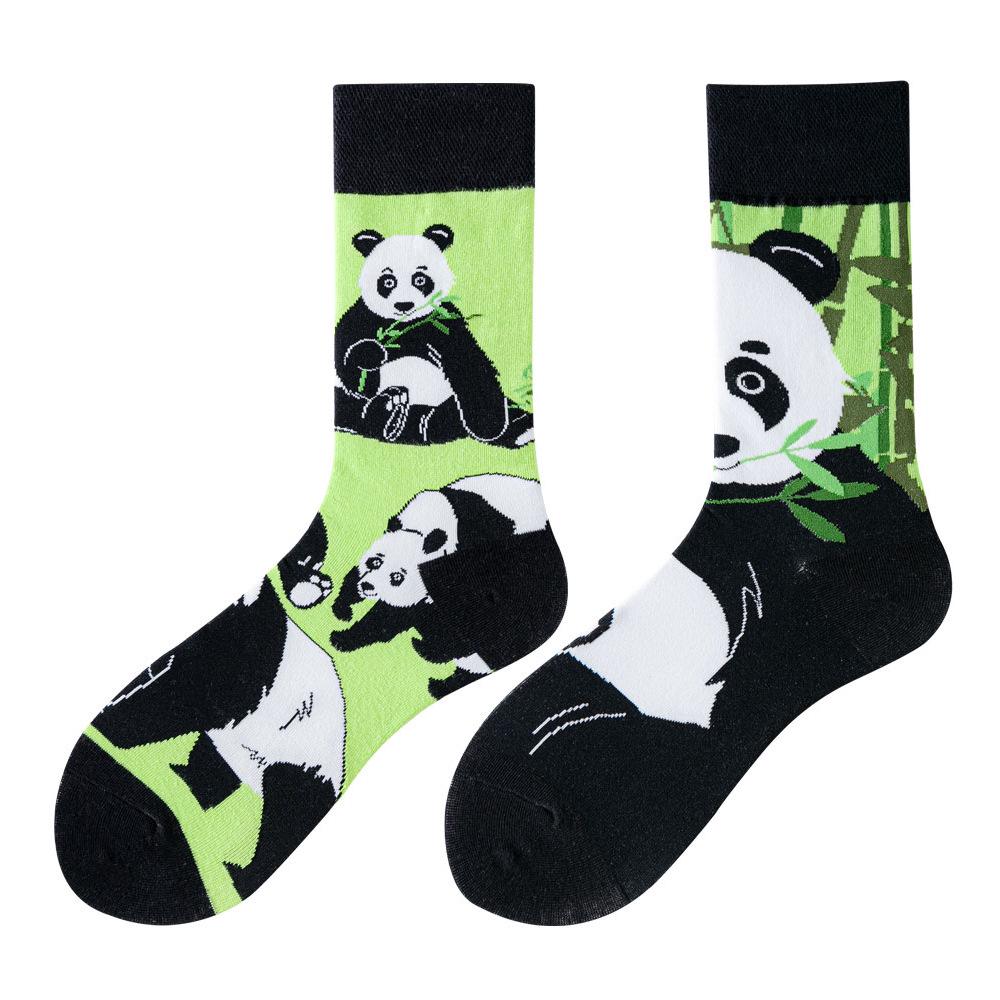 Asymmetric Colorful Christmas Cotton Socks for Couples