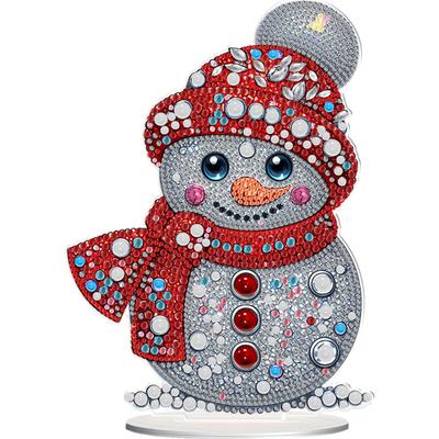 Christmas 5D DIY Diamond Art Tabletop Decorations Diamond Painting Desktop Decorations for Home Office Desktop Decor