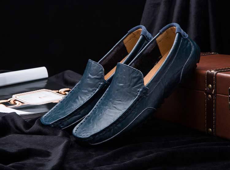 Mocasines de Cuero para Hombre para Todas las Estaciones: Zapatos de Conducir Ligeros Elegantes Formales y Casuales