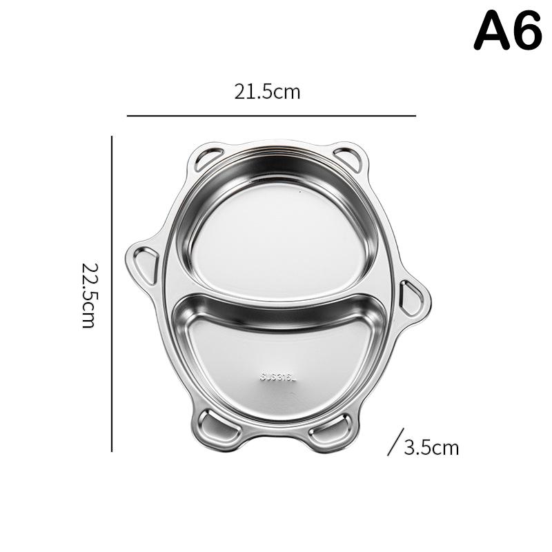 

Тарелка из нержавеющей стали для детей, Разделенная тарелка для столовой, 3 секции, 5 секций, Набор посуды, Столовая посуда