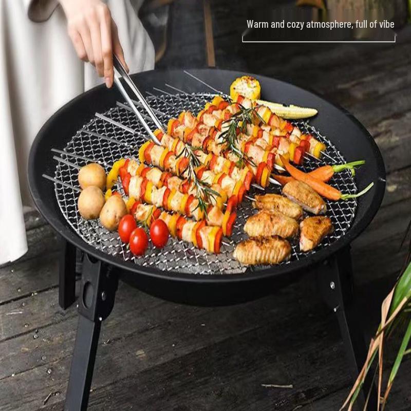 oeny Foldable Camping Grill and Campfire Pit
