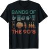 Retro Popular Music Bands of the 90s Funny Vintage Rock T-Shirt Unisex T-Shirt