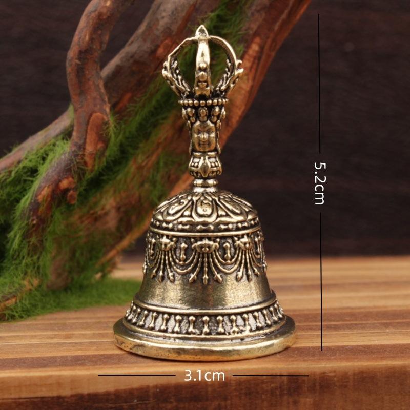 Messingglocke, Dämonenvertreibende Glocke, Auto-Windspiel, Tibetischer Stil Bronze-Glocke, Kreatives Geschenk, Zubehör für Heimdekoration