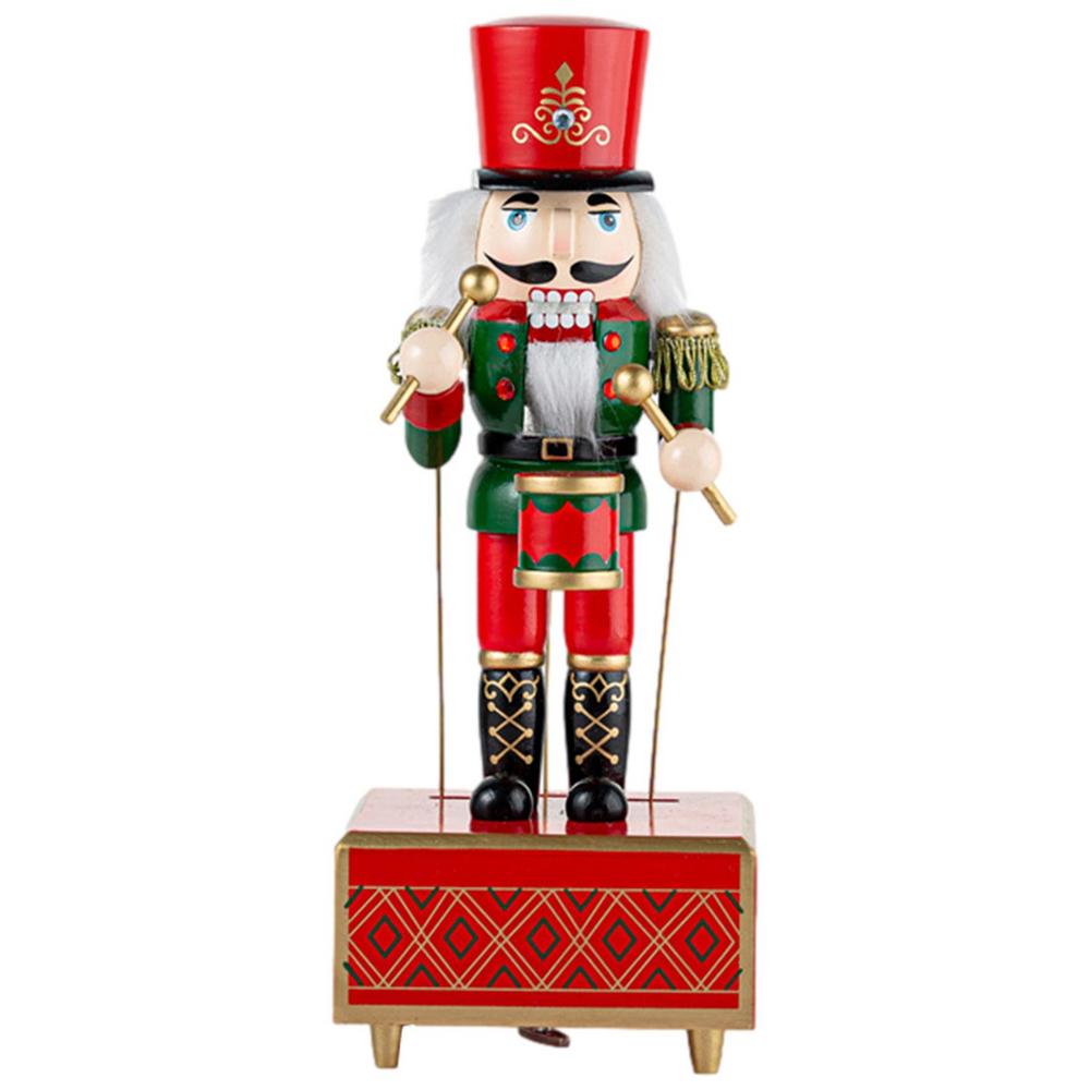 

DIY Деревянный Щелкунчик Барабанщик Музыкальная Шкатулка Подарок На День Рождения Винтажные Домашние Рождественские Украшения Рождественские Музыкальные Шкатулки Navidad 32 СМ