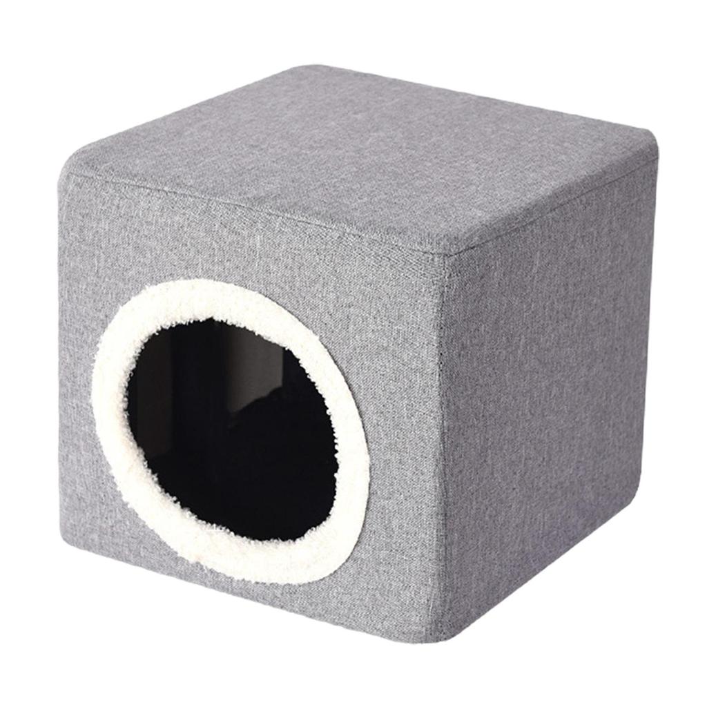 Cat Condo Interactive Hide Out Portable Sturdy Covered Cat Bed Cave Cat Cube for Pet Supplies Kitty Cats Kitten Sleeping