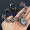 Rohe Schungit-Halskette Handgefertigter Schmuck, 999 Kupferdraht umwickelte Halskette Designer Edelsteinschmuck Verstellbare Kettenhalskette Geschenk für Mama