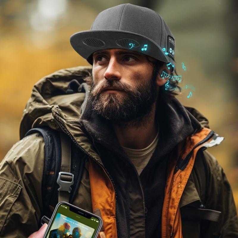 Bluetooth Cap with Speakers 5.4 Wireless Music Hat Dual Stereo Outdoor Sports Baseball Cap for Men Women