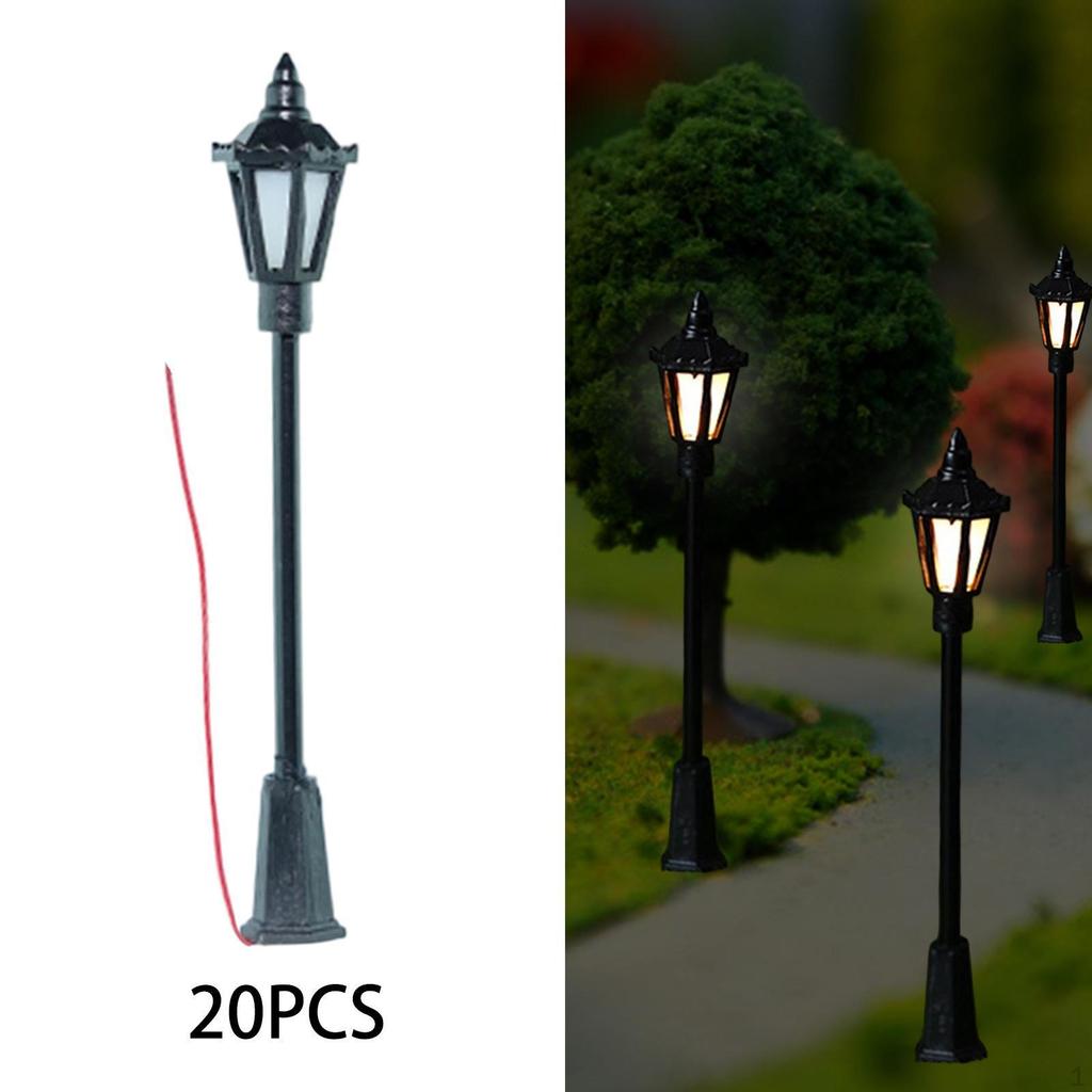 1/87 Außenpfostenleuchte Mini-Straßenmodell HO-Maßstab Eisenbahnzuglampe für Handarbeit