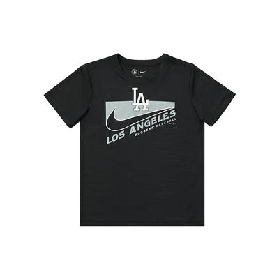 X MLB T-Shirt Los Angeles Dodgers Vintage Logo Print Crew Neck Short Sleeve American Vintage Kids Tops Black HF7762-010