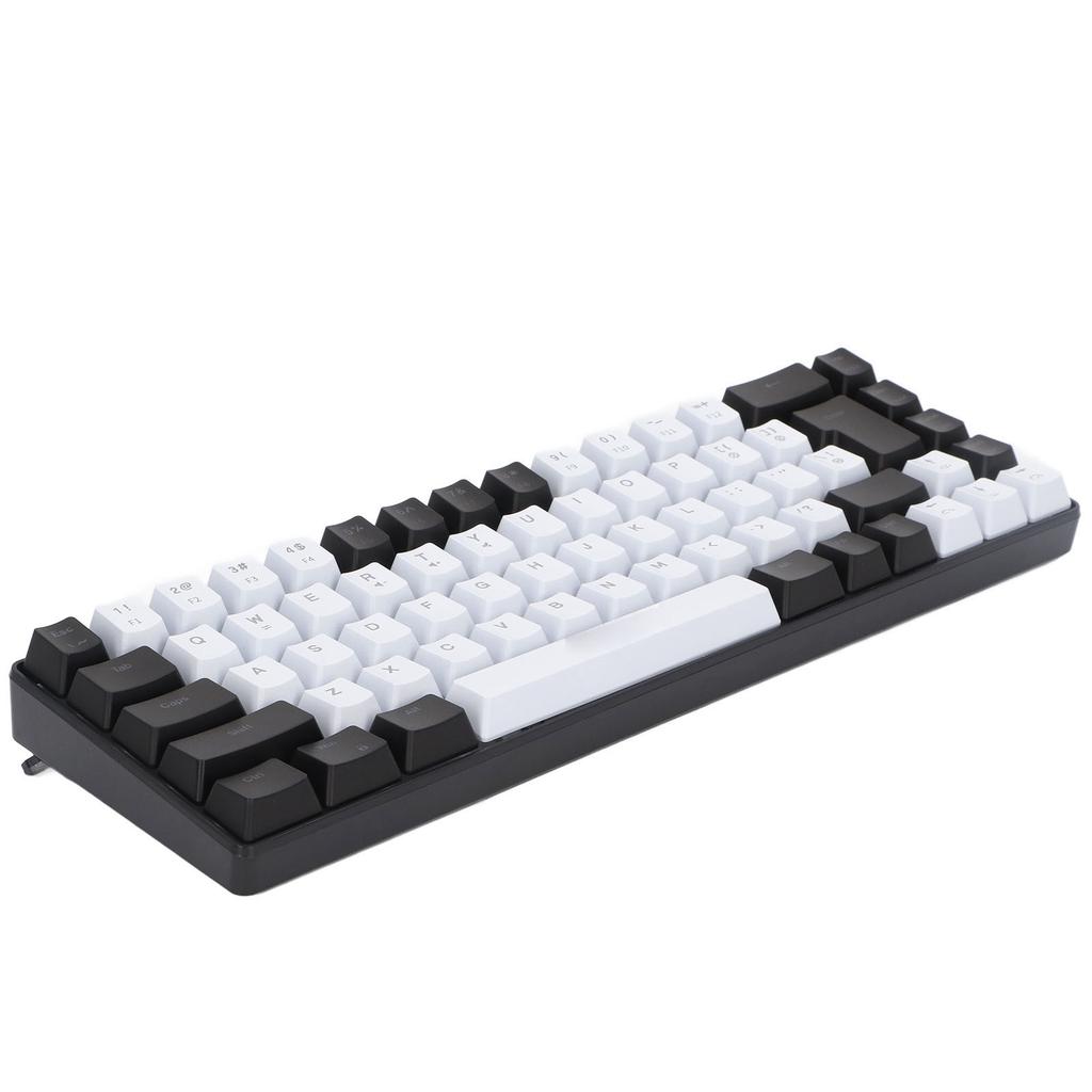Membrane Gaming Keyboard 68 Keys RGB Backlit Ergonomic USB Interface Computer Keyboard for System Family