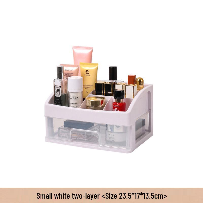 

Large Capacity Desktop Cosmetic Storage Box with Drawers for Dorms