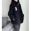 2026 Winter Women's Green Plush Fleece Jacket - Cozy, Loose, Thickened Outerwear