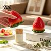 Portable Toothpick Dispenser Simulated Strawberry Holder Home Office Kitchen Tooth Picks Case Box Storage Container Housewarming Gift Desktop