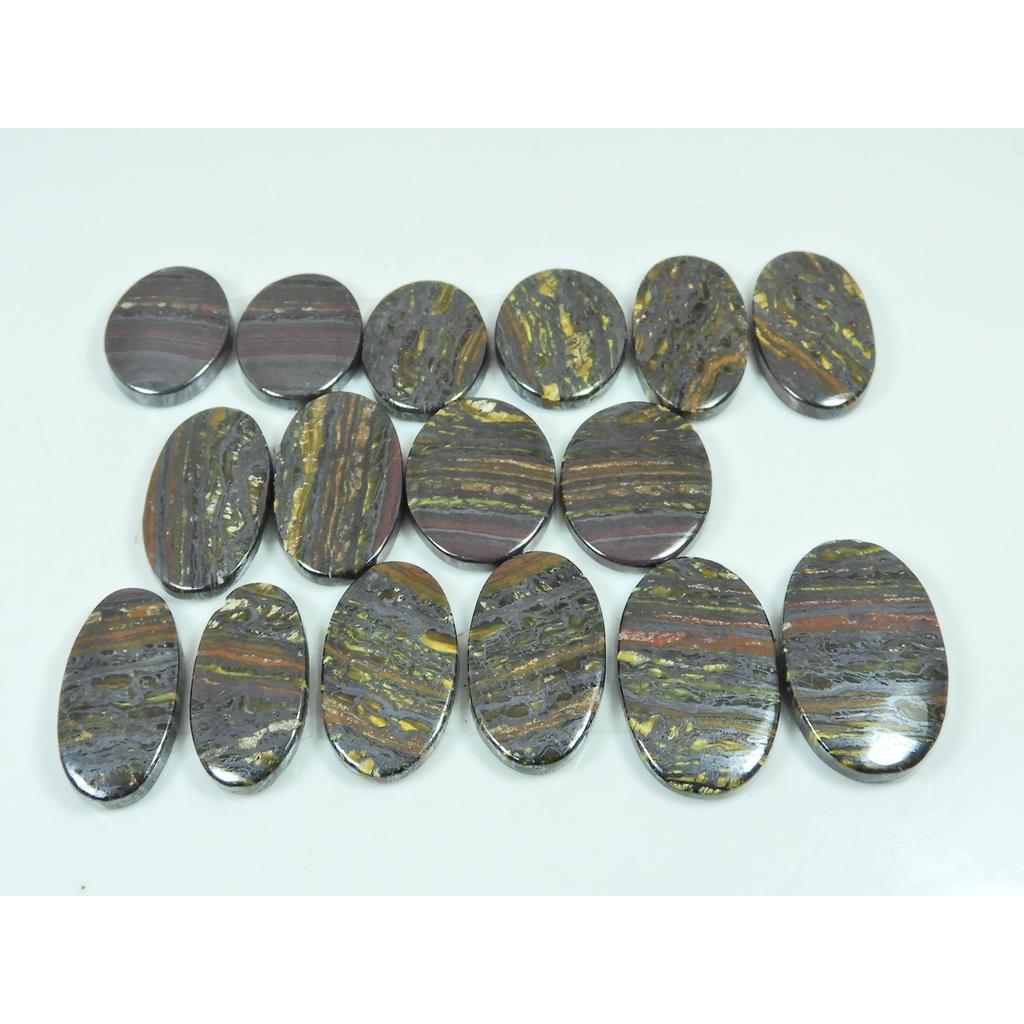 Natural Iron Tiger Matched Pair Oval Cabochon Loose Gemstone 08 Pair Lot C-3418