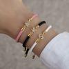 New Fashion Initial Letter Charm Bracelet Women Pave Zirconia A-Z Adjustable Rope Bracelet For Women Jewelry Gift