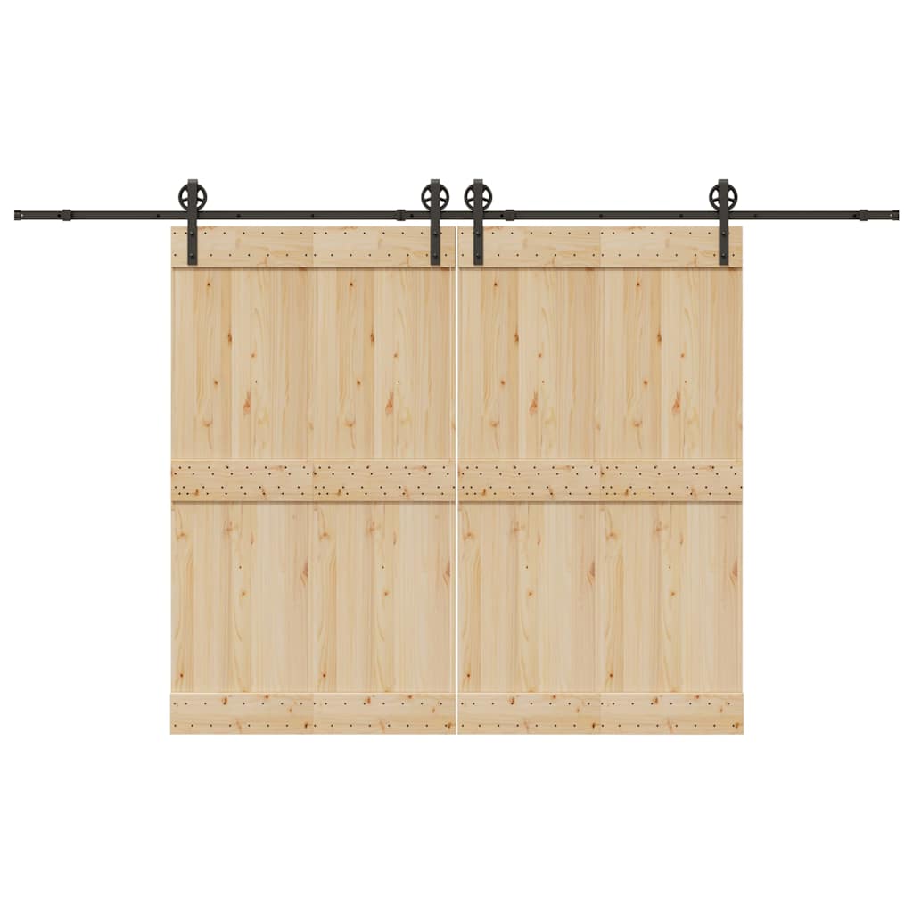 Vidaxl System for Sliding Door Installation, 366 Cm, Steel, Black