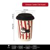 SHUNJU Cute Schnauzer Ceramic Mug with Lid