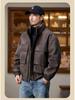 Amerikanische Workwear PU-Leder Herren Daunenjacke - Winterkollektion 2025, High-End Trendmarke.