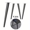 4pcs Furniture Leg Accessories Furniture Legs Metal Furniture Legs Replacement Sofa Living Room Bedroom Table Cabinet TV Stand Feet