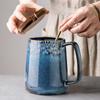 Export Starry Large Ceramic Water Cup Large Capacity Household Gift Retro Coffee Cup