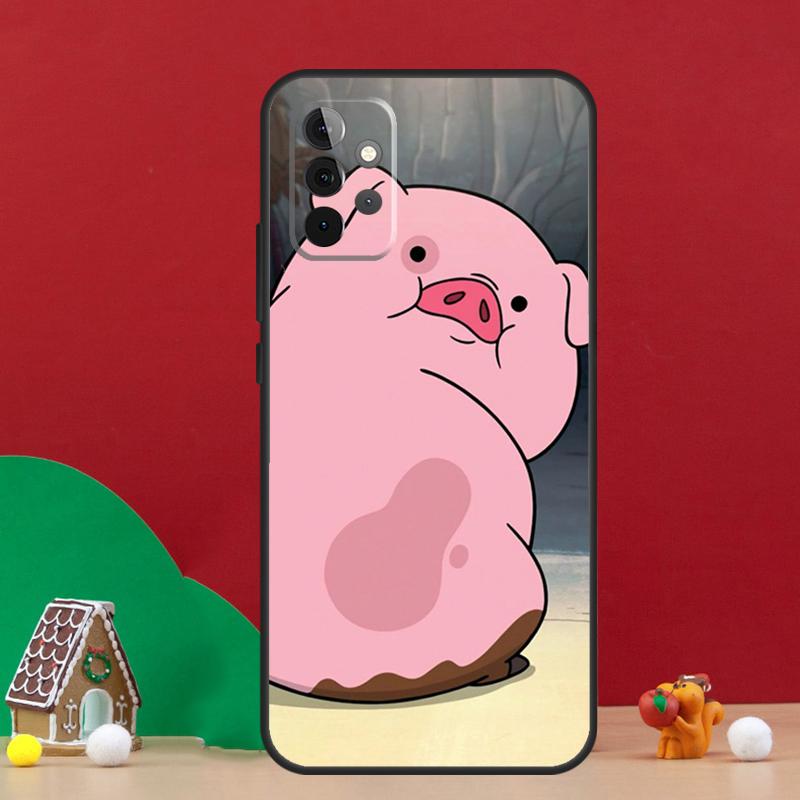 Cartoon Pig Case For Samsung Galaxy A54 A06 A16 A26 A36 A56 A53 A32 A52 A33 A13 A55 A35 A15 A14 A34 A17