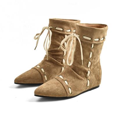 2025 New Fashion Women's Boots Lace Up Women's Autumn Boots Women's High Boots Black Brown Size 35-40
