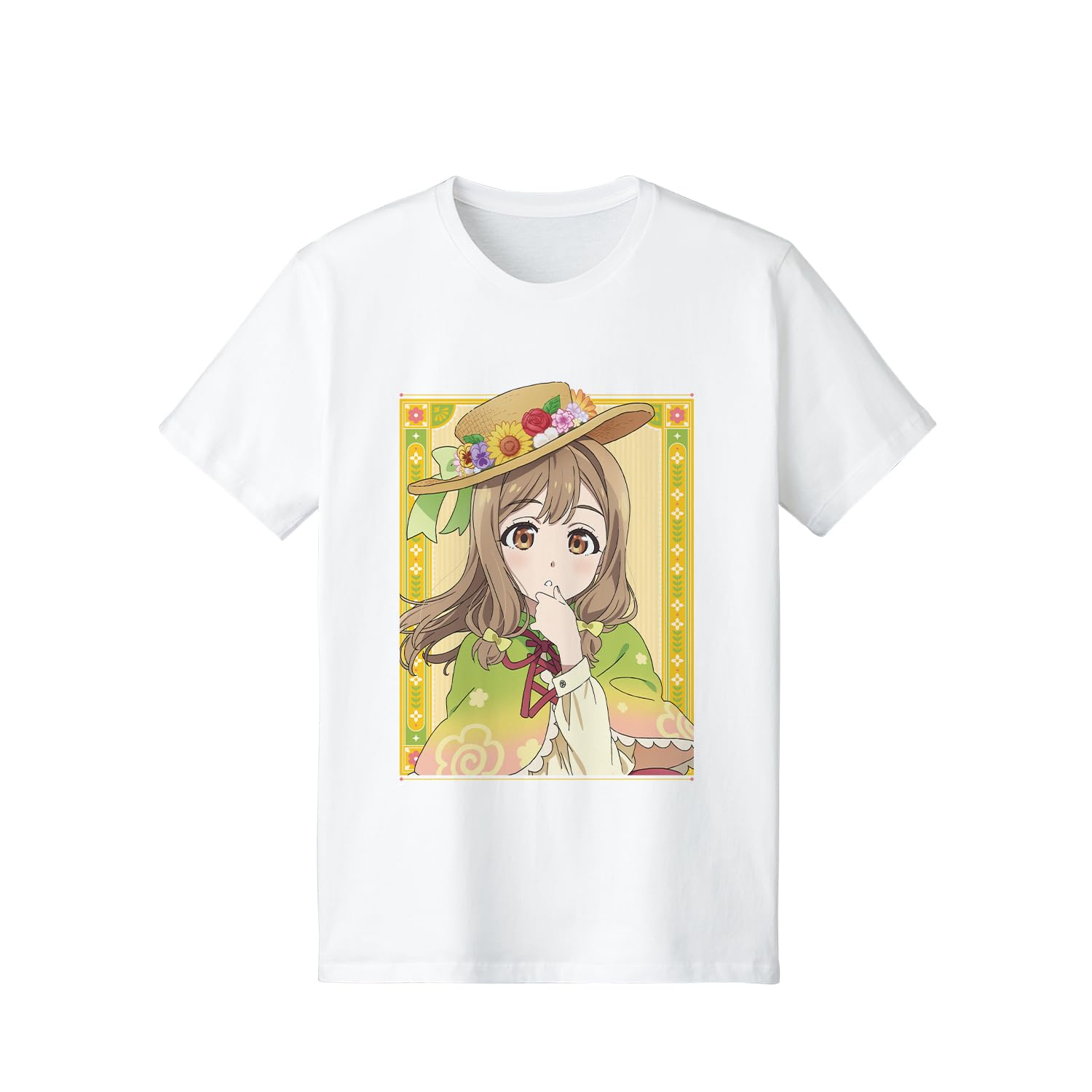 

Phantom Yohane SUNSHINE in the MIRROR Original Illustration Hanamaru Flower Festival Village Girl Ver. T-Shirt Women s Size Small