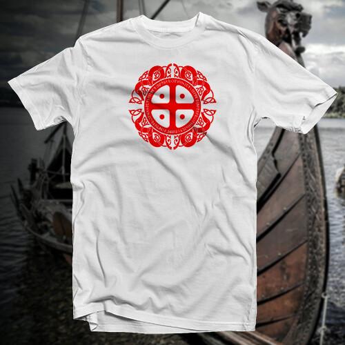 Кельтский узор #2 ХЛОПКОВАЯ ФУТБОЛКА Норвежский Викингский Руна Саксонский Магия Языческий Символ Унисекс Футболка XXL