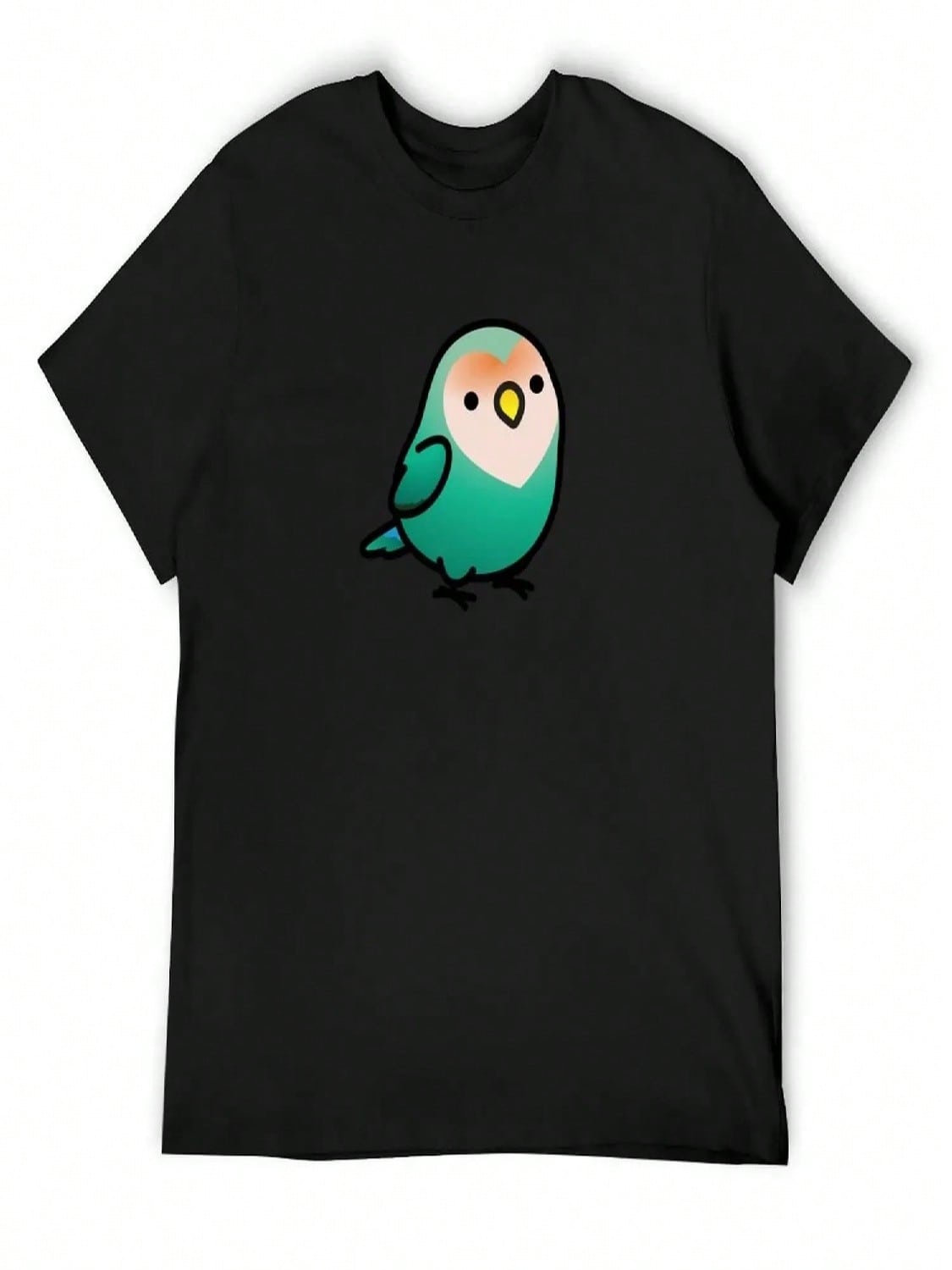 Dutch Blue Peach-Faced Lovebird T-Shirt Cotton Man T-Shirts Vintage Anime Shirt Gifts For Boyfriend unisex s Cotton T-Shirt S разноцветный