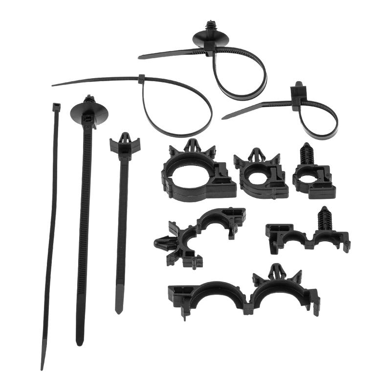 120Pcs Nylon Self Locking Cable Straps 30pcs Wire Loom Clips Car Pipe Cable Fastener Bundle Fixed Binding Wire Fixing Zip Ties