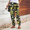 Women Camouflage Printing Pants Lace Up Elastic Waist Loose  Trousers Casual Long Pants Trousers with Pockets
