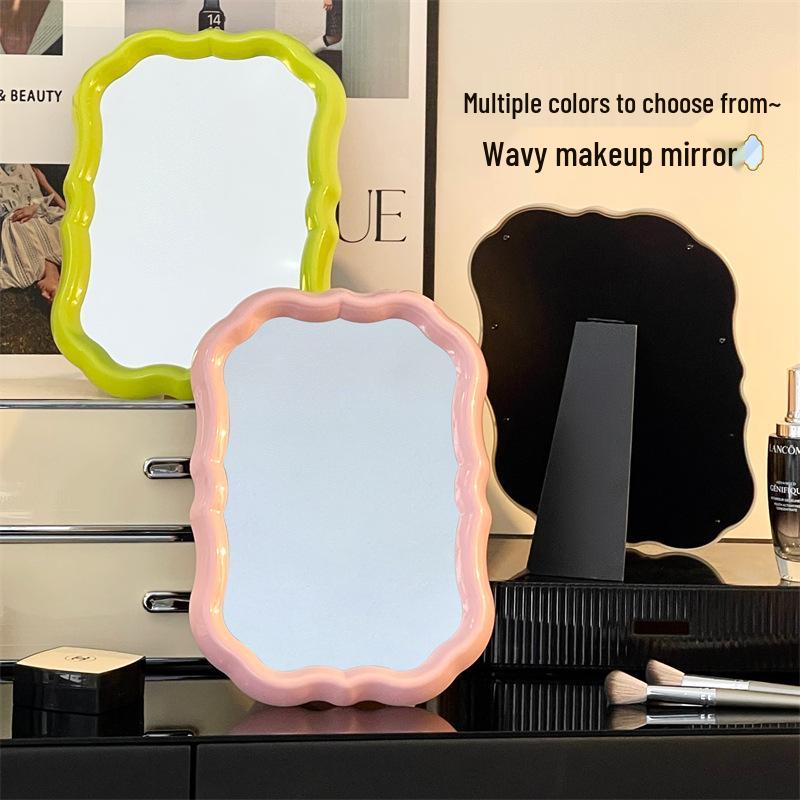 Creative Desktop Vanity Mirror for Students - High-Value Flower Design