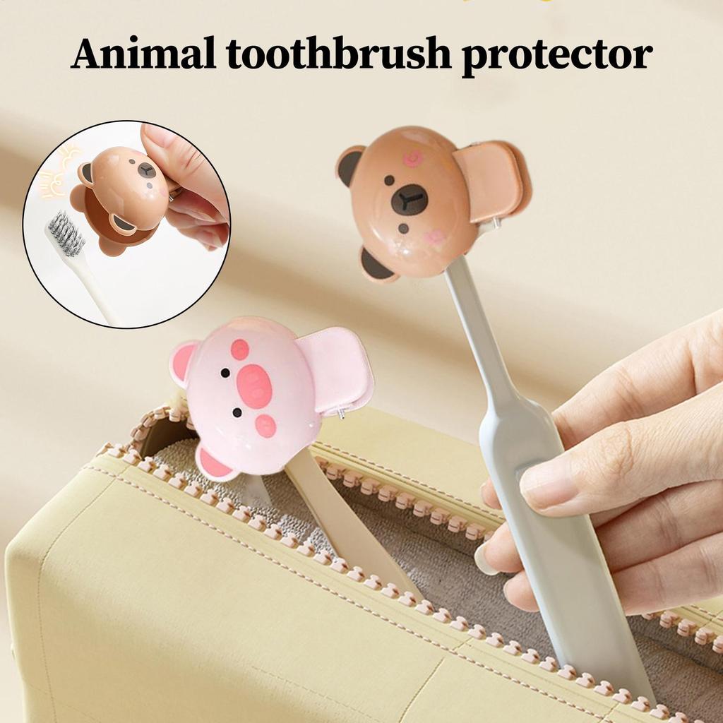 Toothbrush Head Cover Animal Shape Electric Toothbrush Head Cover 4 Pieces Compact Protector Clamp-On Gadgets for Camping Travel
