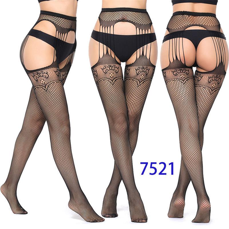 Sexy Suspenders Mesh Stockings Fishnet Eye Women's Bottoming Pantyhose