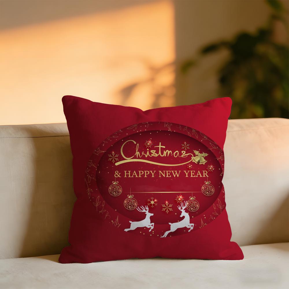Süßer Weihnachts Kissenbezug Gemütliches Samt Kissen Weiches Warmes Kissen Für Sofa Bett