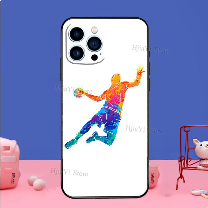 Handball Sport Phone Case For iPhone 16 15 11 12 13 14 Pro Max Mini X XS XR Plus SE2 Funda Coque Capa Cover